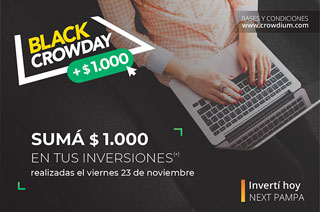 Sumate al #BlackCrowday y recibí $1.000 en tus inversiones!